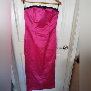 Vintage Gunne Sax pink strapless dress